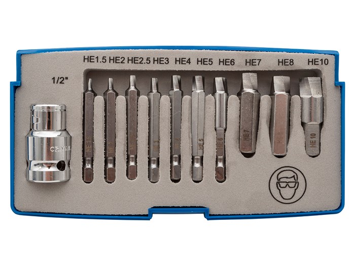 Laser Damaged Cap Head Bolt/Screw Extractor Set   11 Piece