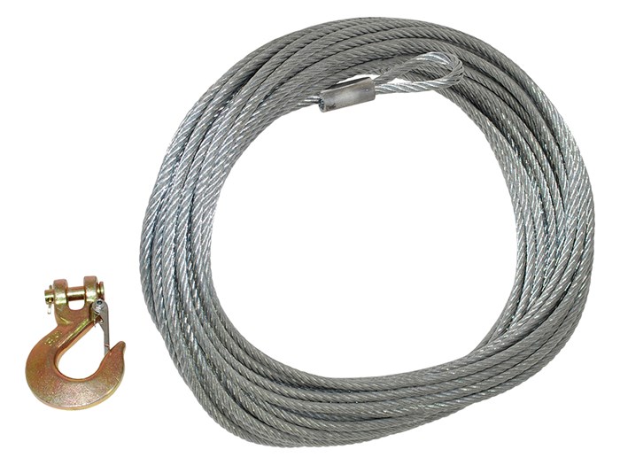 Replacement Galvanised Winch Cable With Hook<br /><br />